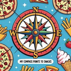 My Compass Points to Snacks Magnet