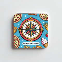 My Compass Points to Snacks Magnet
