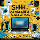 Creative Genius at Work Magnet